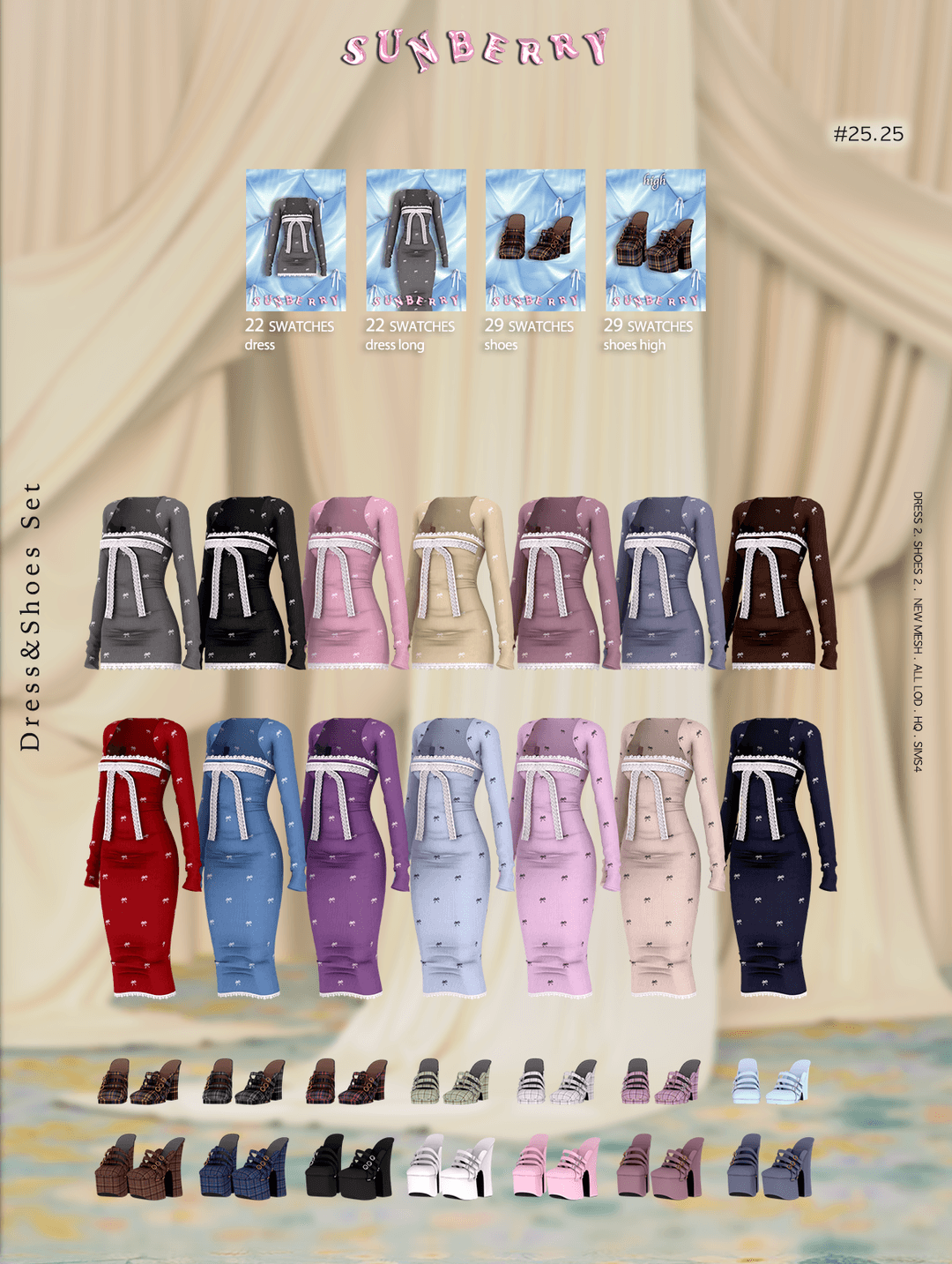 Галерея мода Сет платьев Ribbon Dress 2 Set #2